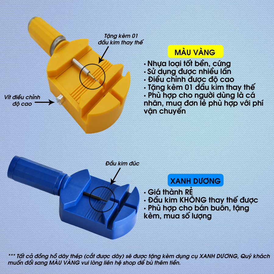 Dụng cụ cắt, tháo mắt dây đồng hồ đeo tay