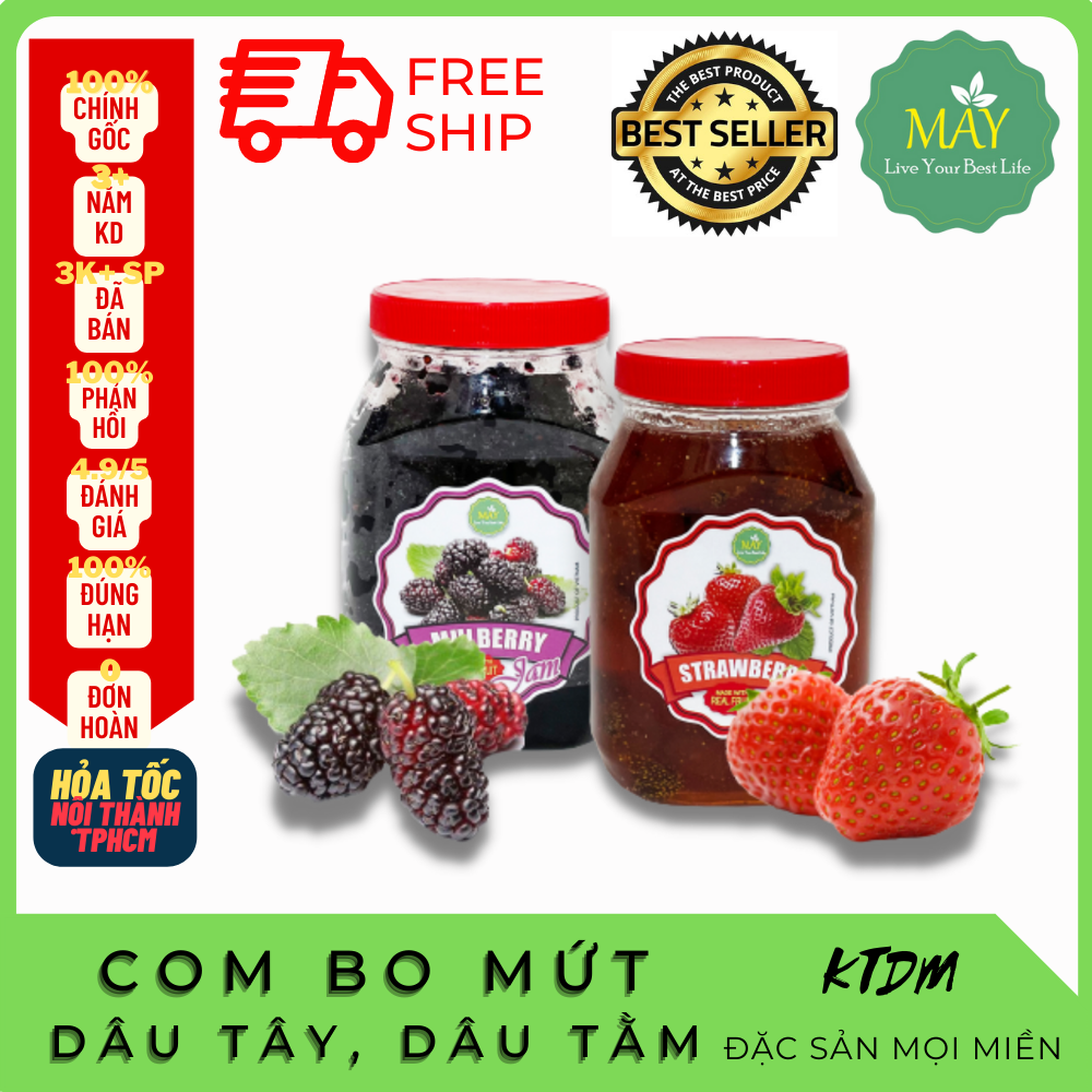Combo mứt dâu tây + mứt dâu tằm