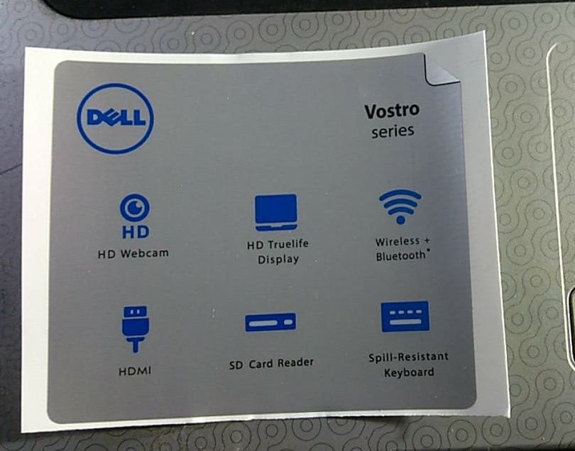 nhãn tem trang trí laptop  dell Vostro