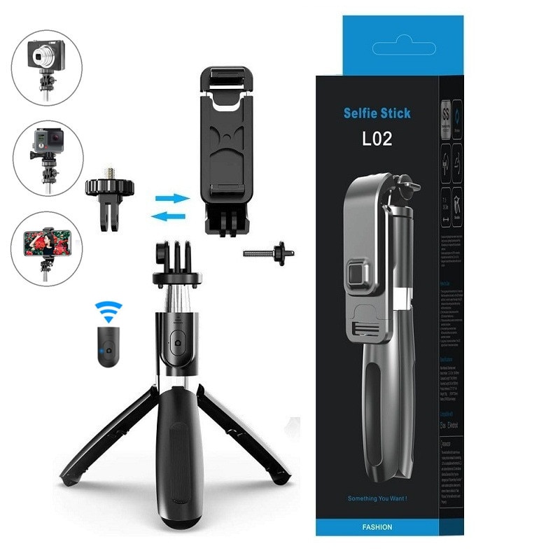 Zeallion Selfie Stick Có Thể Gập Lại chân máy mini ba chân Ảnh Live bluetooth không dây màn trập từ xa Cho điện thoại thông minh IOS Android