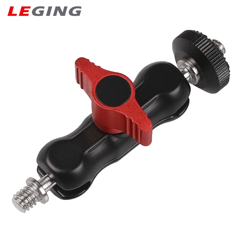 Multi-Function Ball Head Clamp Ball Mount Clamp ic Arm Super with 1/4inch-20 Thread for Camera Cage Rig Monitor