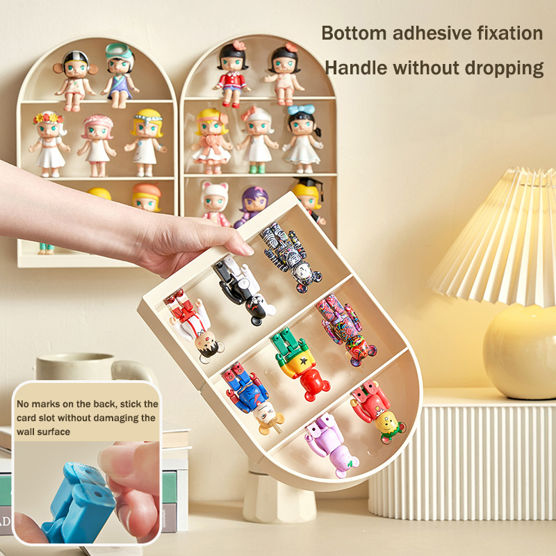 Wall hanging doll blind box storage box creative bubble mart handmade display case doll doll blind box storage display stand Save space