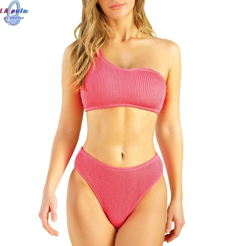 85%polyester 15%elastane 2023 New Bikini Swimsuit Women Solid Color