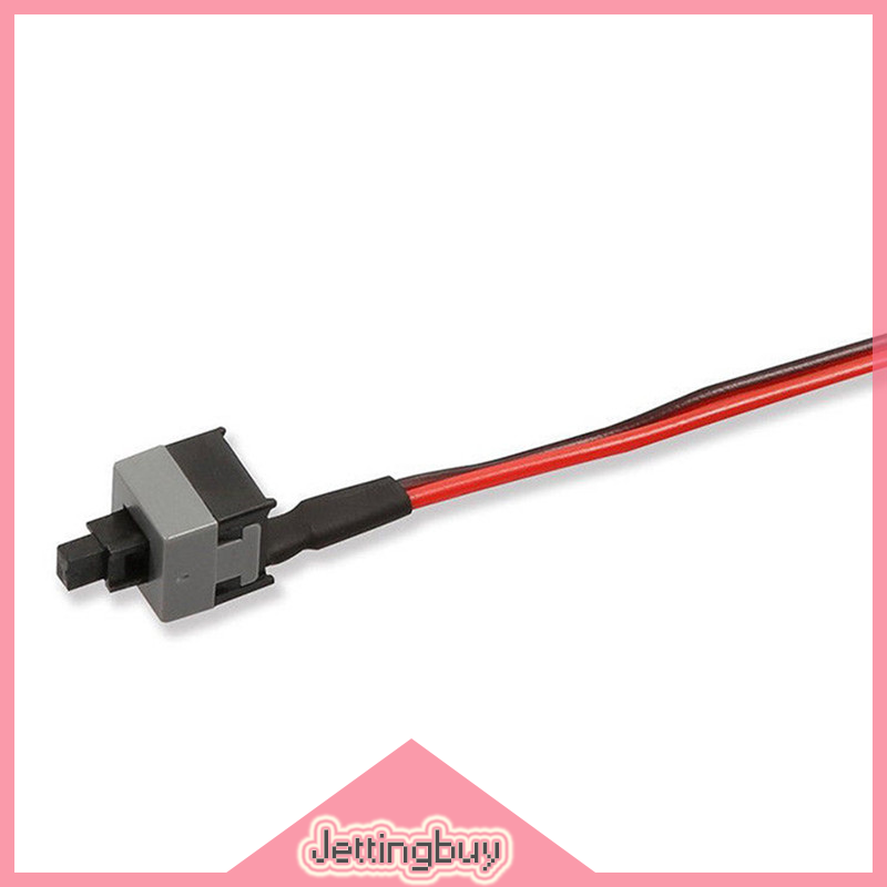 Flash sale 5pcs 50cm 2 pin sw pc power cable on off push button atx computer switch wire