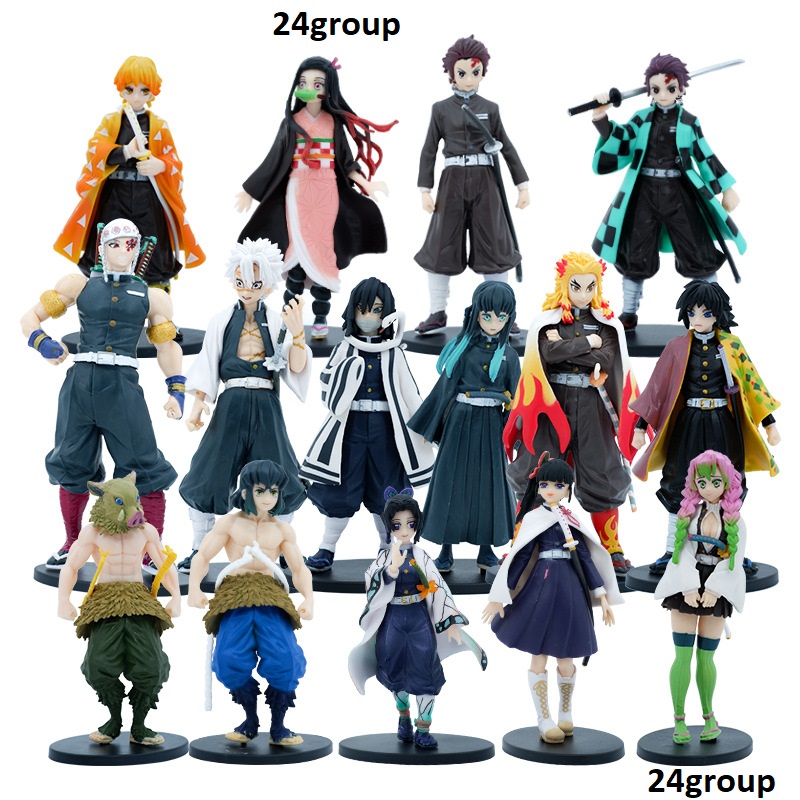 Mô hình đồ chơi tượng figure goods nhân vật Kimetsu No Yaiba Demon Slayer Tanjirou Nezuko Zenitsu Inosuke Giyuu uzui tengen các trụ cột thanh gươm diệt quỷ mô hình