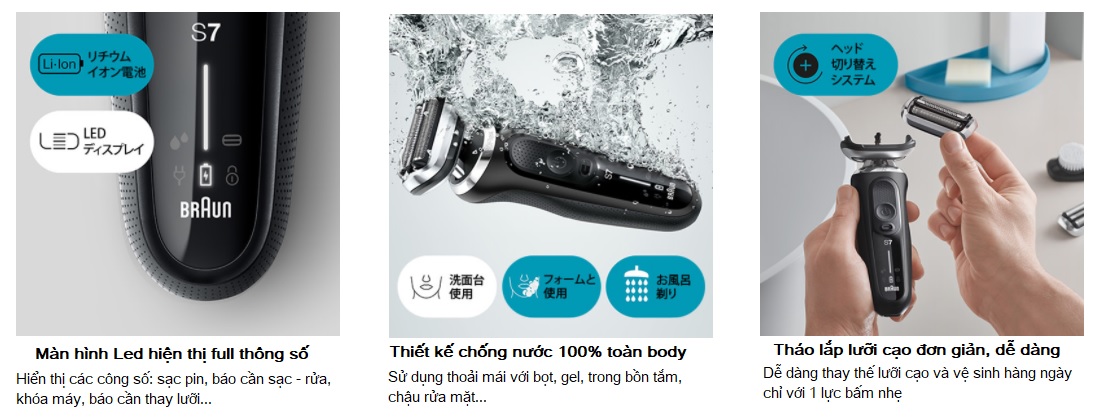 Máy cạo râu Braun Series 7 - 360 độ Flex