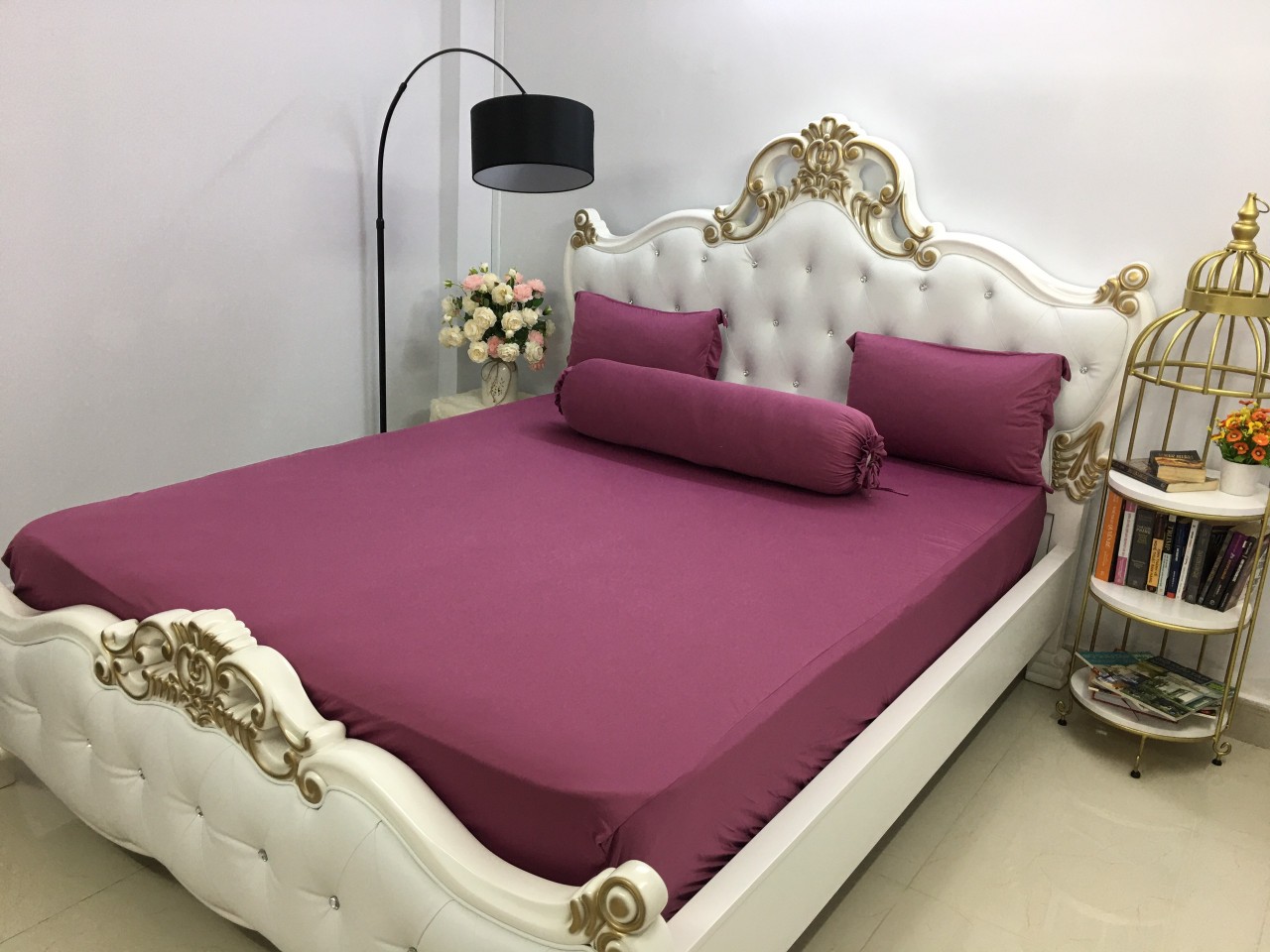 [HCM]Bộ Drap Thun Hàn Quốc mát lạnh { 4 món } nhiều màu