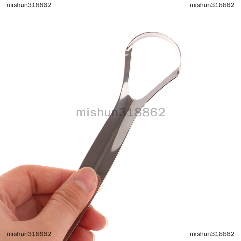 Mishun318862 Dụng cụ cạo lưỡi bằng thép không gỉ Dụng cụ làm sạch lưỡi bằng kim loại dụng cụ chăm sóc răng miệng nha khoa