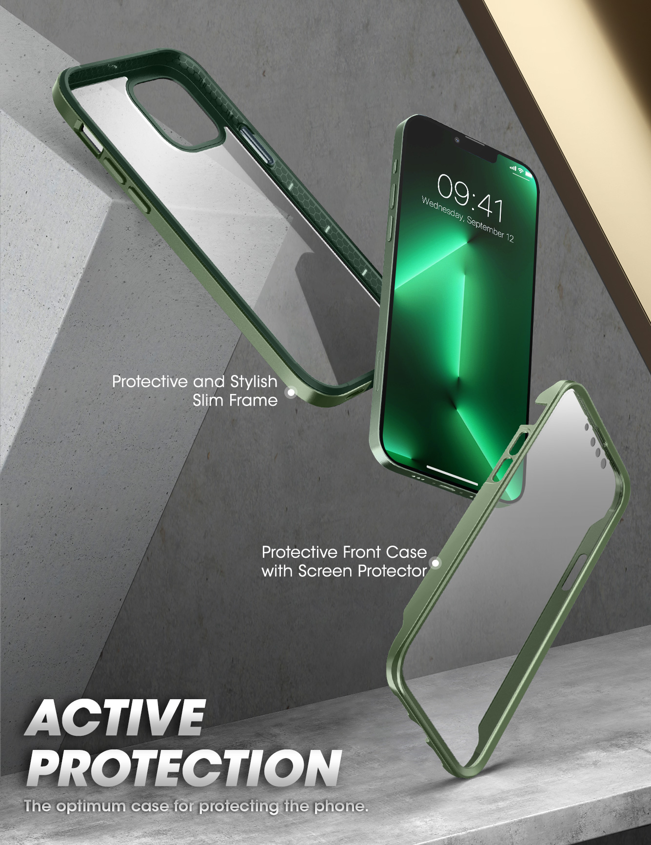 SUPCASE Ốp Lưng Sê-ri UB Edge Pro Cho iPhone 13 Pro Max (Phiên Bản 2021) Ốp Bảo Vệ Trong Suốt Khung Mỏng 6.7 Inch Có Tích Hợp Bảo Vệ Màn Hình