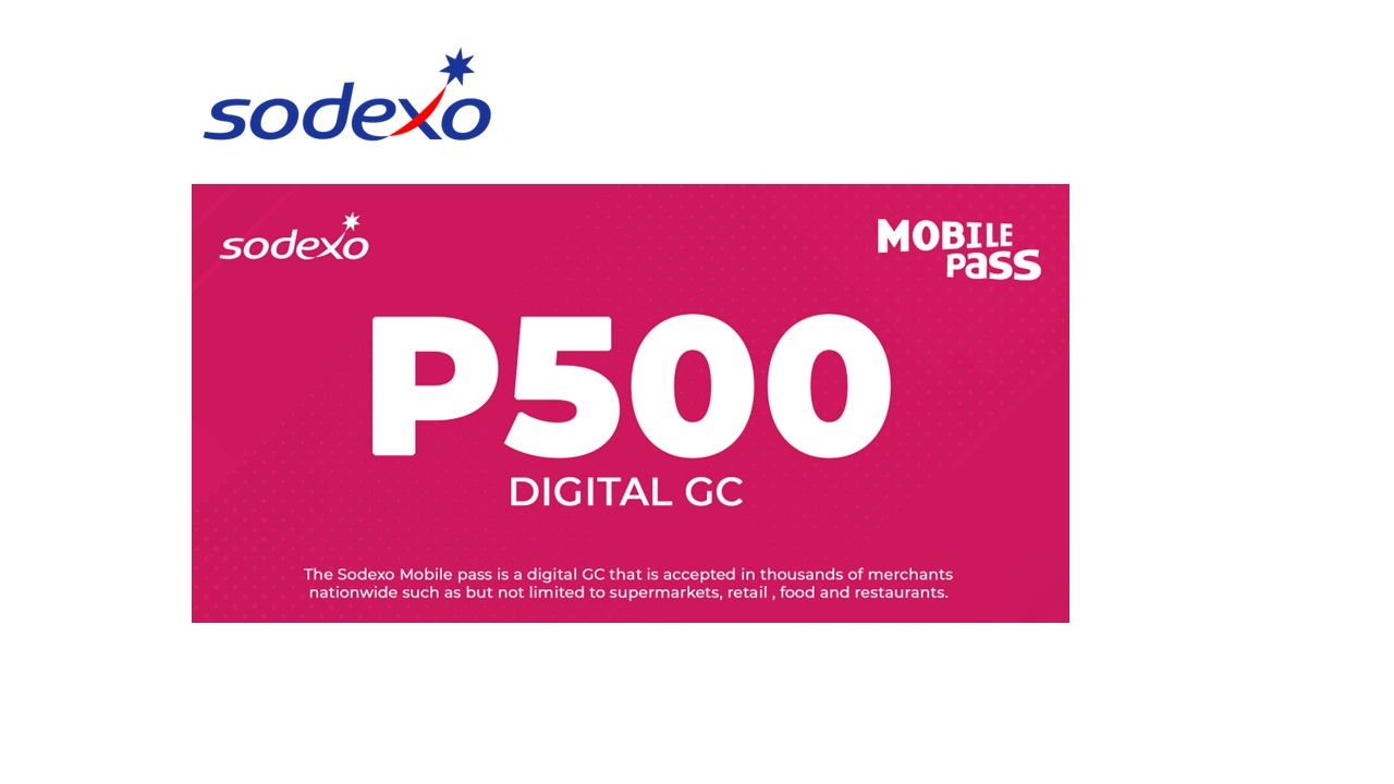 Sodexo PHP500 Mobile Pass (Digital GC) Lazada PH