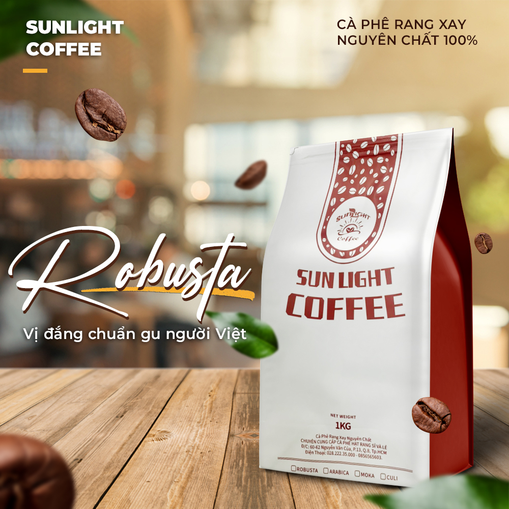 Cà Phê ROBUSTA Rang Mộc Nguyên Chất S18