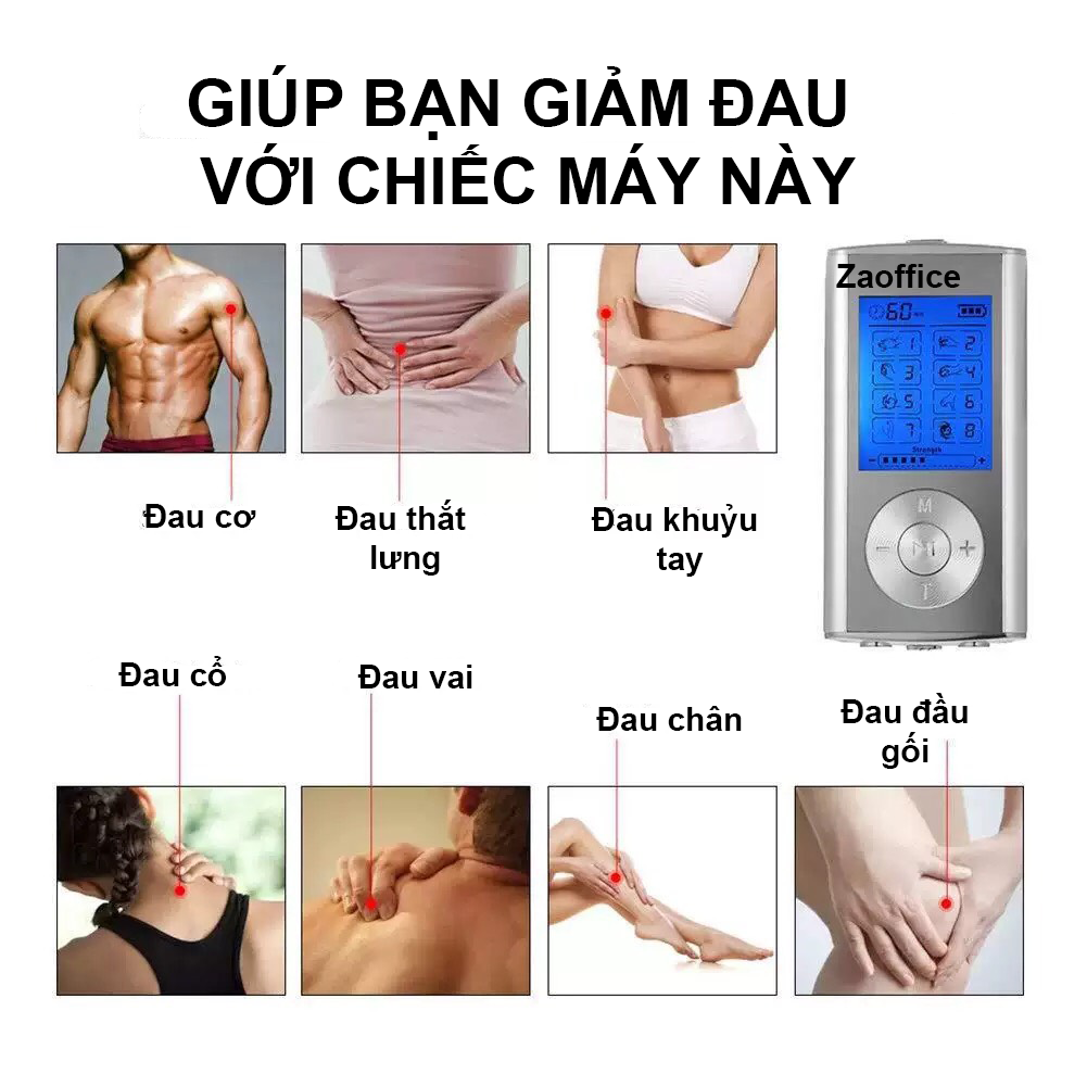 Máy massage xung điện 4 miếng dán