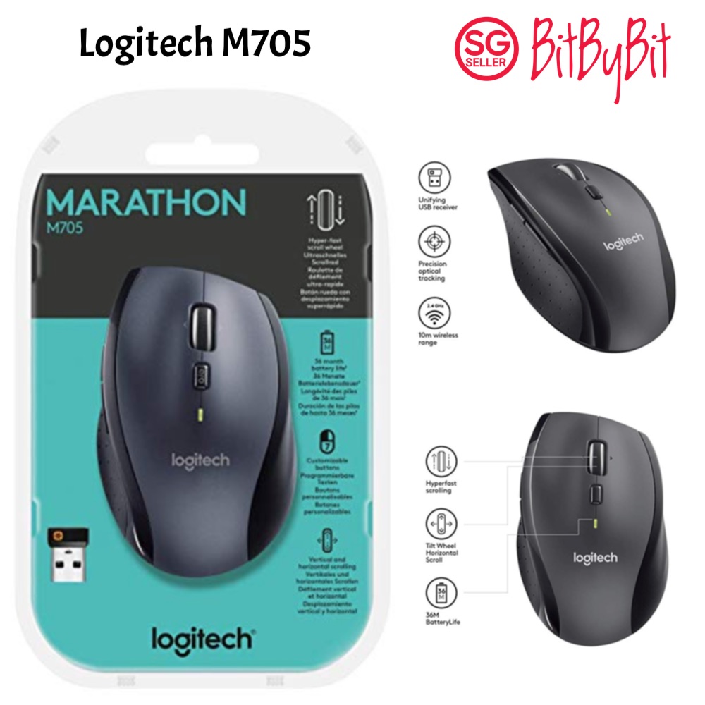 Logitech M705 Marathon Mouse Logitech Wireless M705 Lazada Singapore