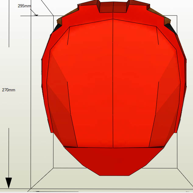 Mô hình giấy Super Sentai Mũ gao đỏ (đội được) Gaored Helmet (Hyakujuu Sentai Gaoranger/Siêu nhân Gao)