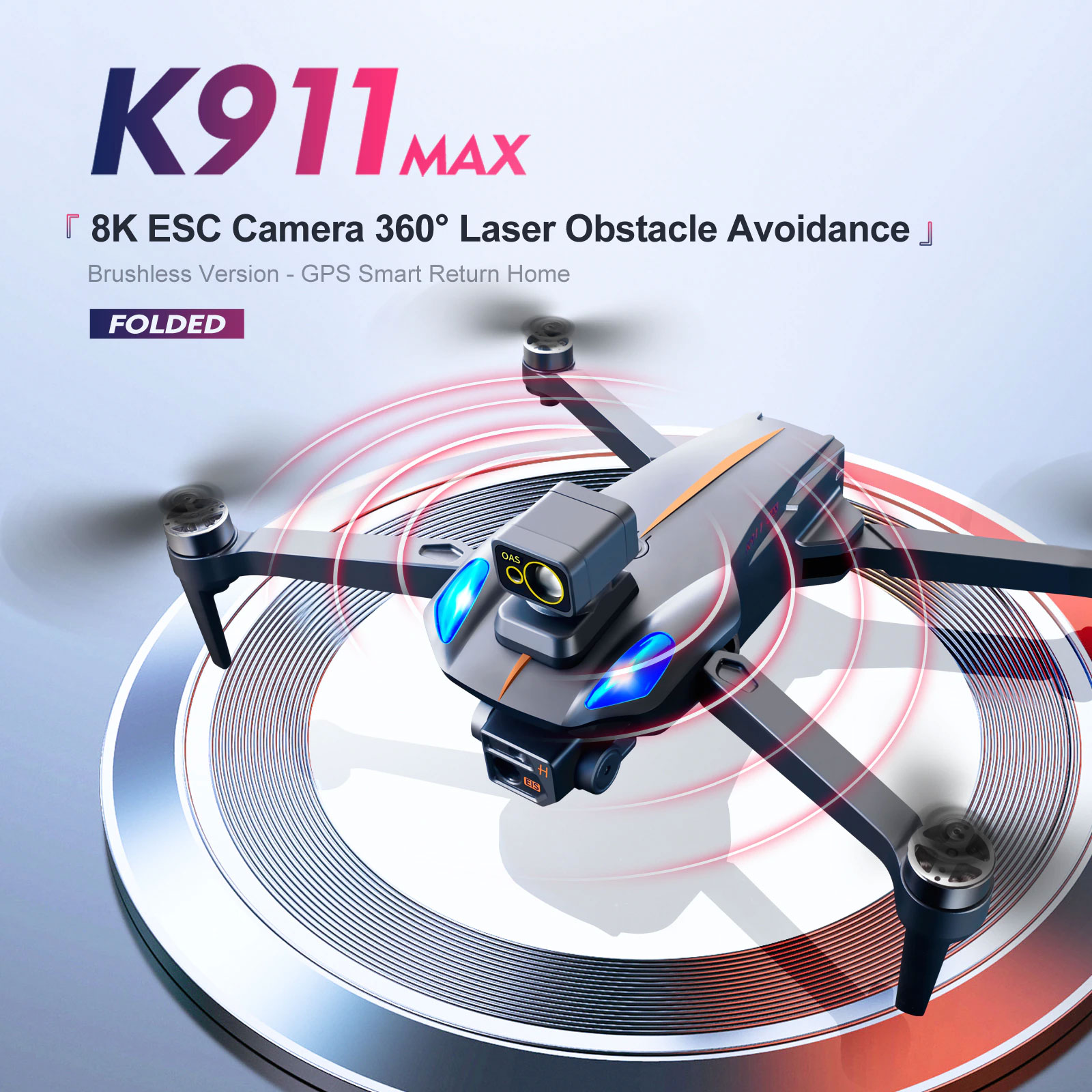 Máy Bay Không Người Lái Flycam K911 MAX G.P.S 4K Chuyên Nghiệp Chướng Ngại Vật Tránh Dual HD Camera Động...