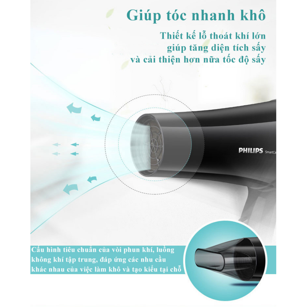 Máy sấy tóc Philips BHC020 công suất 1800W