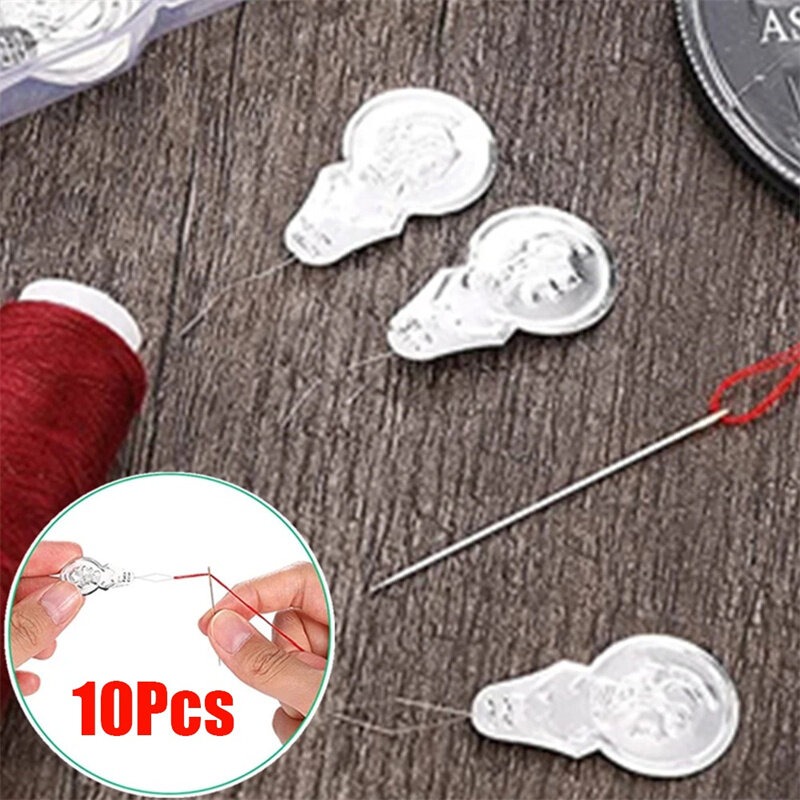 5/10 chiếc dụng cụ may mặc xỏ kim khâu bằng hợp kim nhôm tự làm
