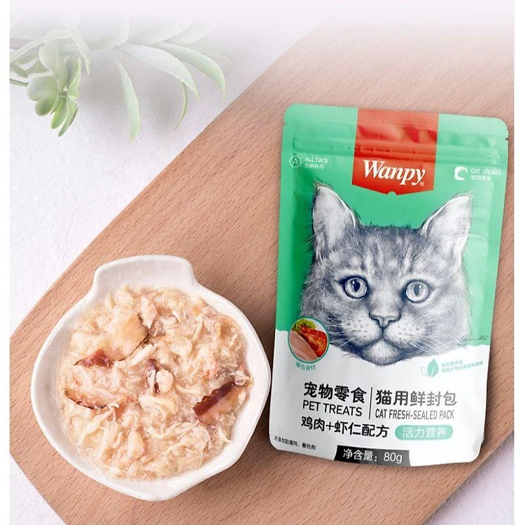 Pate Wanpy Cho Mèo Nhiều Vị Gói 80g