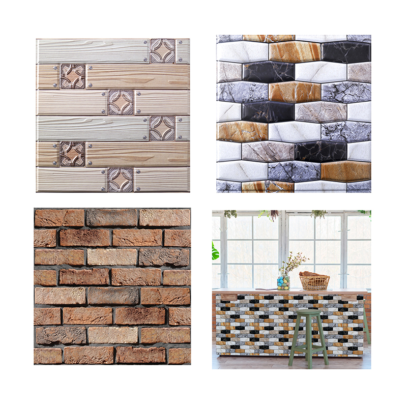 3D Self-adhesive Tile Wallpaper Stickers For Kitchen Cabinets And ...