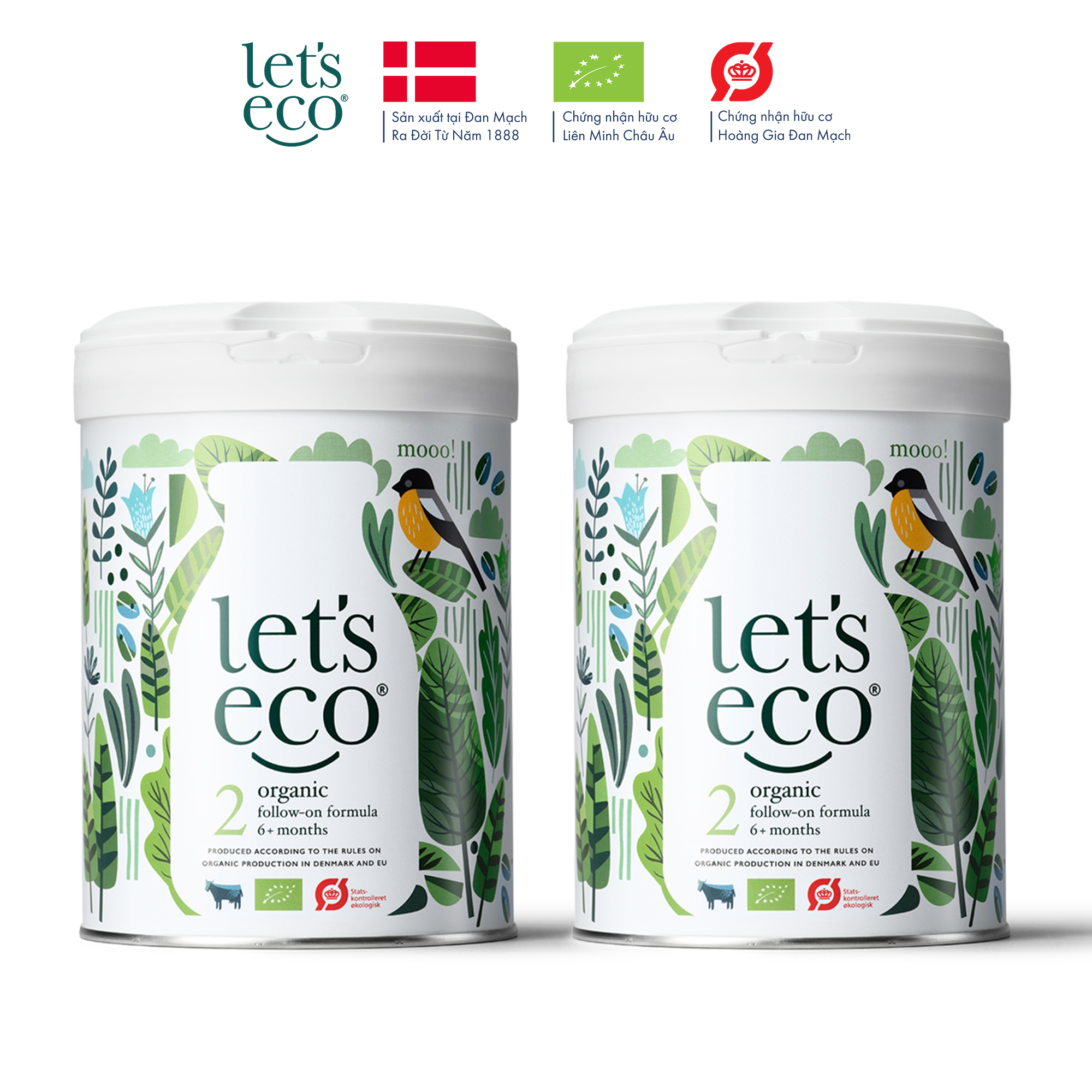 2 Hộp Sữa Bột Organic Let s Eco Số 2 Cho Bé Từ 6 tháng 700g (100% hữu cơ)