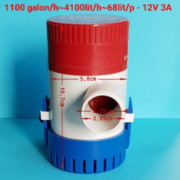 Máy bơm nước 12V công suất cao 4100 lít/giờ