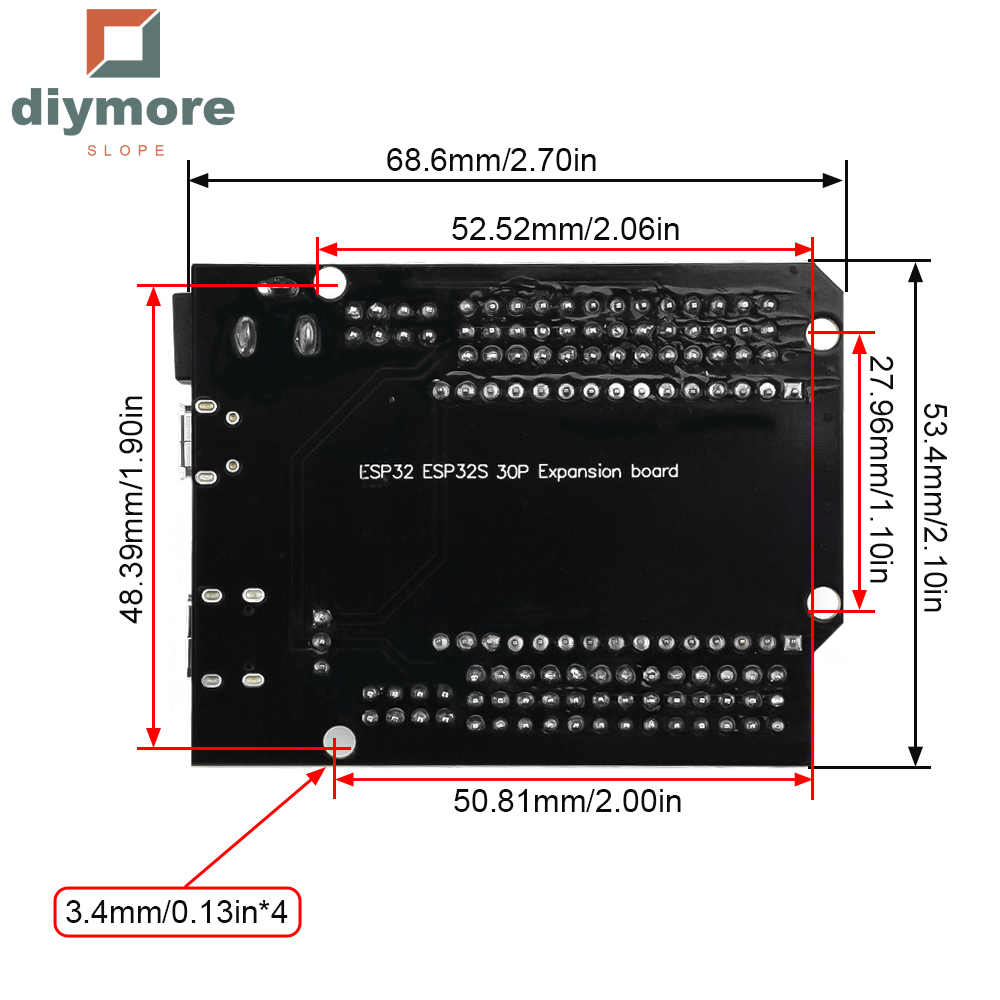 diymore slope ESP32 Super Breakout Board Expansion Board 3 Types Outputs for ESP32 Module ESP-WROOM-32 ESP32 Block PCB