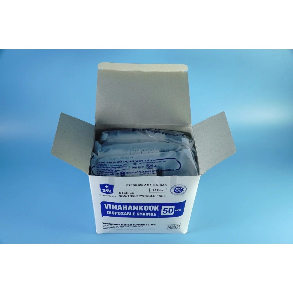 ✅ Bơm Tiêm Vô Trùng Vinahankook (Loại Lớn 50cc) -VT0179 - Y Tế Vạn Thành