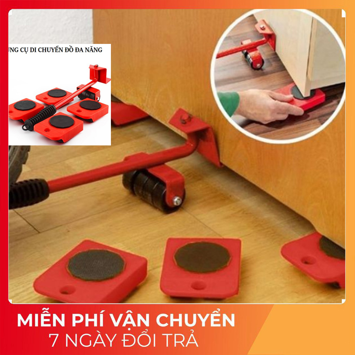 Bộ dụng cụ nâng và di chuyển tải trọng 600kg - Dụng cụ di chuyển đồ đạc trong nhà bằng tay - Dụng cụ hỗ trợ di chuyển vật nặng giường tủ