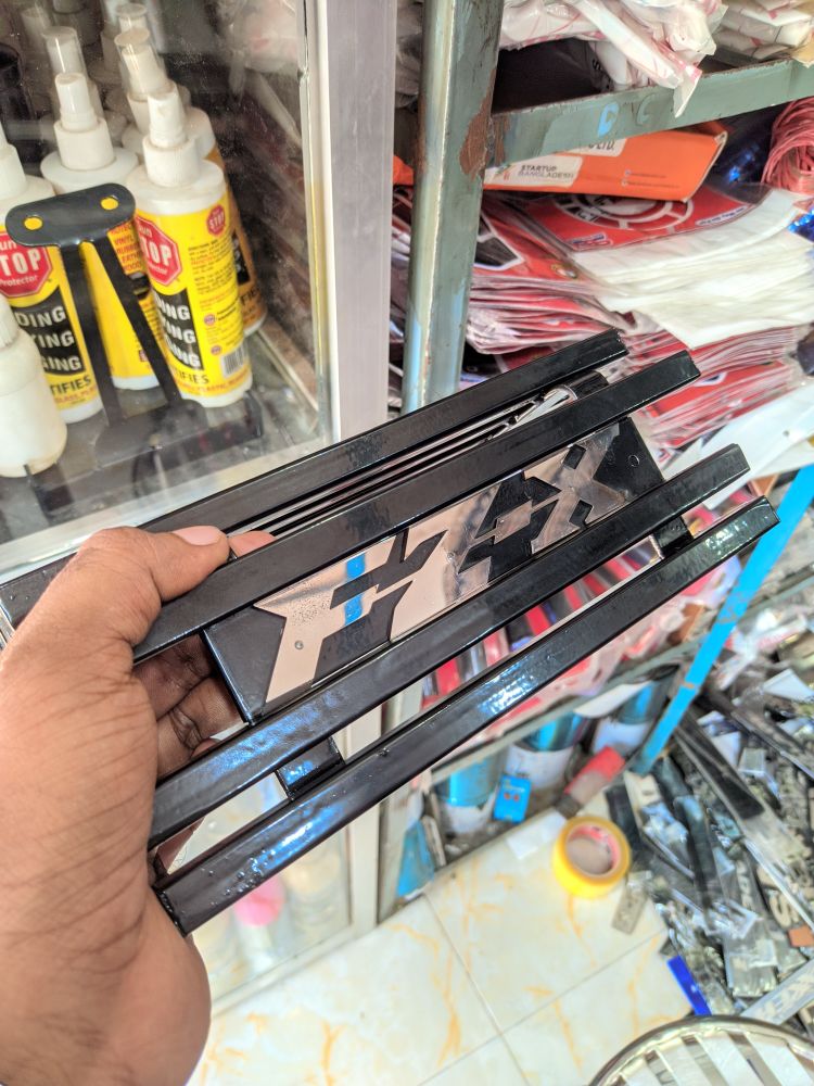 Yamaha FZX Silencer Cover Silencer Guard Silencer Protector Black Metal Box khacha with SS Monogram. 