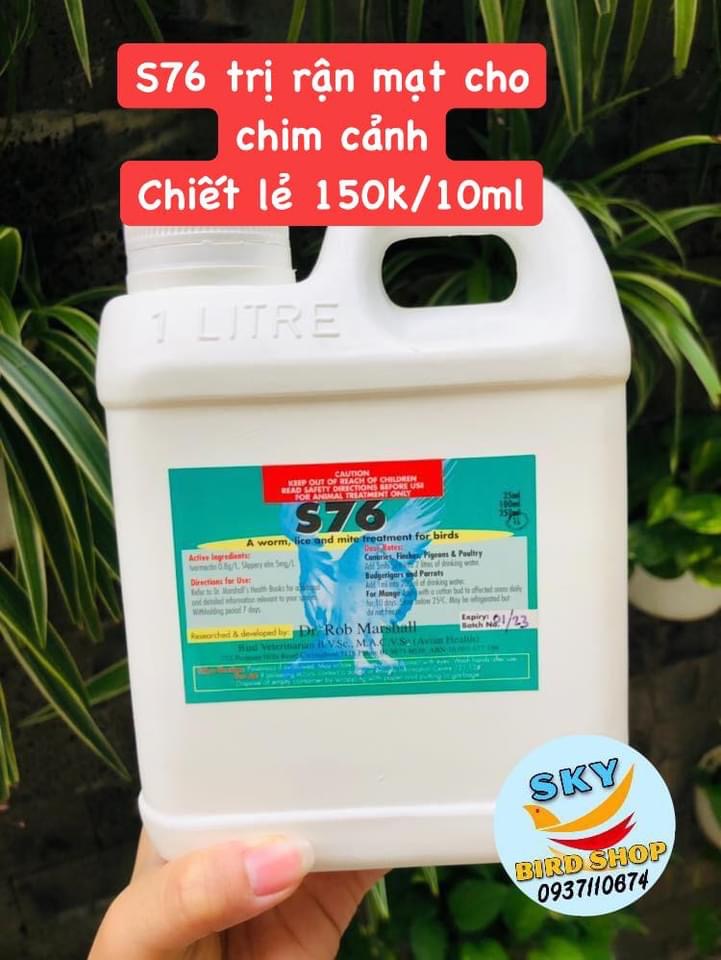 S76 phòng rận mạt cho chim (chai chiết 10ml)