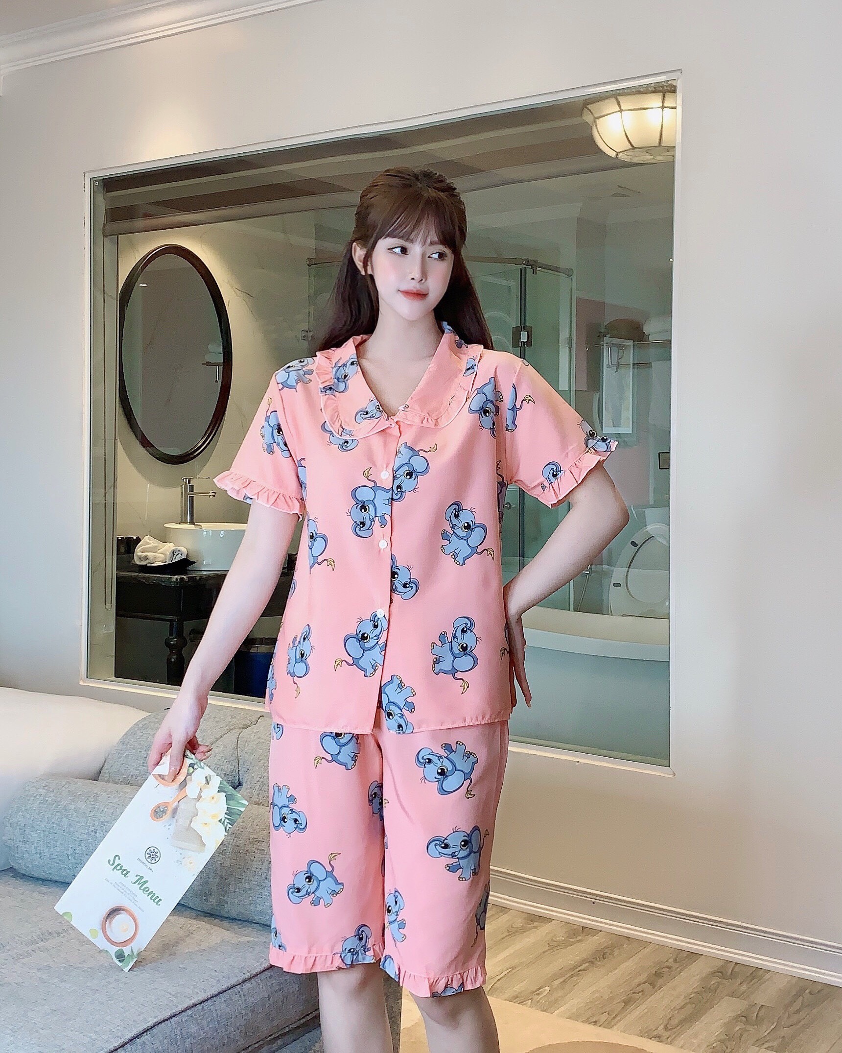 [3 size 46-70kg] Đồ bộ LỤA LỬNG BÉ VOI TIỂU THƯ MỀM MỊN DỄ THƯƠNG thời trang