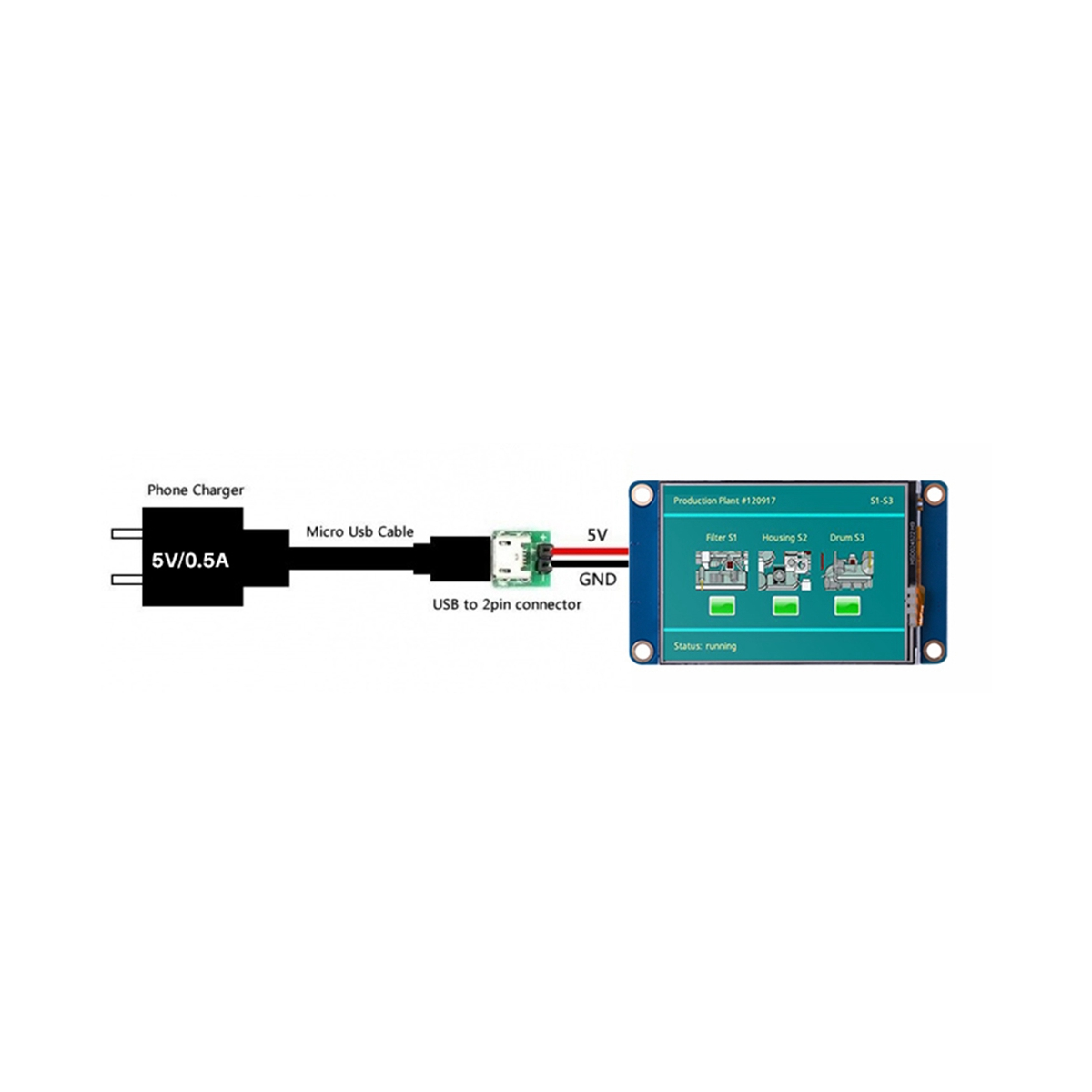 Display HMI NX3224T024 2.4 Inch Man-Machine Interface HMI Resistance Display Enhanced Series