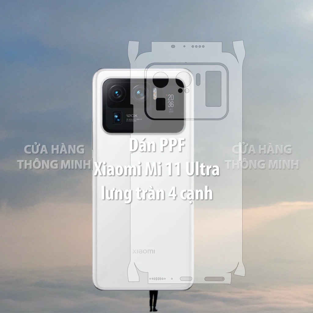 Tấm dán Xiaomi Mi 11 Ultra dán PPF mặt trước, dán mặt sau, dán màn hình, dán mặt lưng Full viền chuẩn