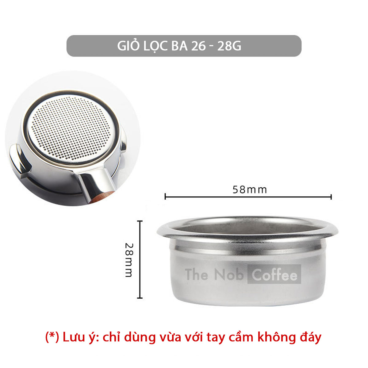 Giỏ lọc cà phê espresso 58mm (Filter Basket 58mm)