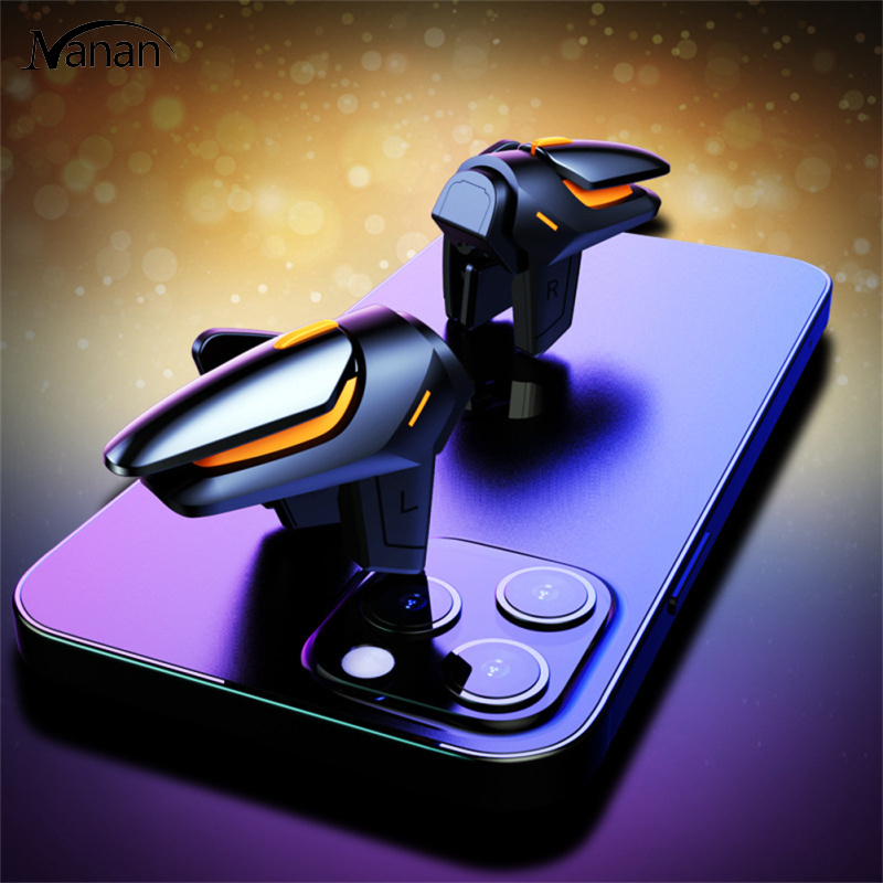2pcs Dy01 Mobile Game Controller L1r1 Trigger Button Gamepad Compatible For Ios Android Smartphone Game