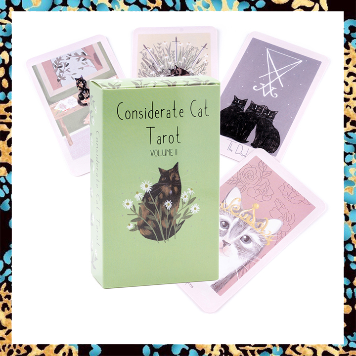 Considerate Cat Tarot Card | Portable Size 10.3x6cm | Fortune Telling Game | Divination Cards