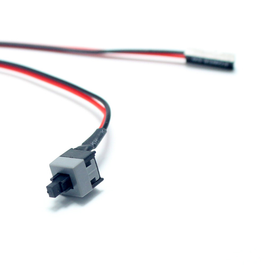 【TrendGlobe】1pcs 55cm Desktop Computer PC Case Power Cable SW Re-starting Switch Reset Key Button + on/off Switch Connector Adapter. 
