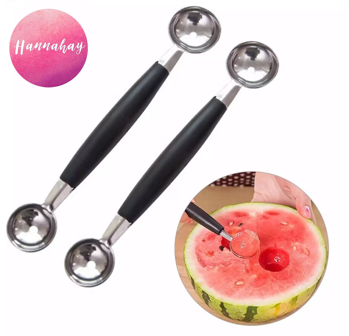 5pcs Double Ended Headed Fruit Ice Cream Ball Spoon,stainless