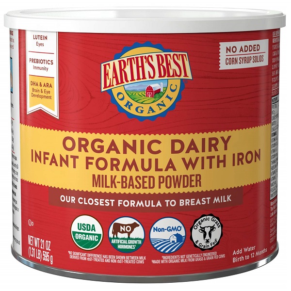 Sữa bột Earth's best đỏ organic dairy infant formula with iron