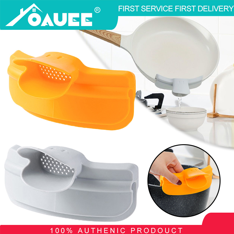 Silicone Pot Side Drainage Guide Nozzle Anti-Spill Cute Duckbill Shape Kitchen Soup Pouring Funnel Clip Spaghetti Funnel Filter.