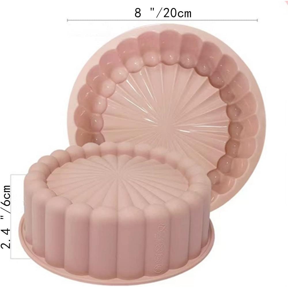 10-Inch Charlotte Cake Pan Silicone - Nonstick Round Baking Mold For Cheesecake, Brownies, Tarts - Heat Resistant & Dishwasher Safe