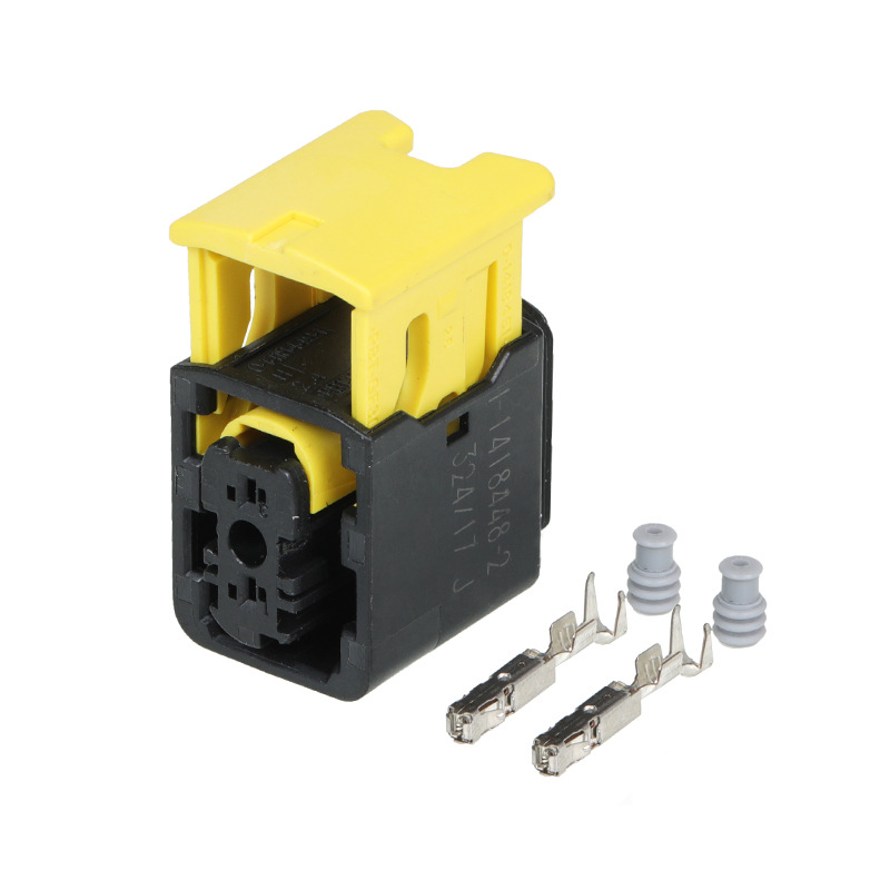 Hot ‘’1-1418448-2 Phích Cắm Dây Điện Năng Lượng Mới Cho Ô Tô 2 Đầu Nối Chống Thấm Lỗ Đầu Nối Tải Nặng Với Khối Đầu Cuối
