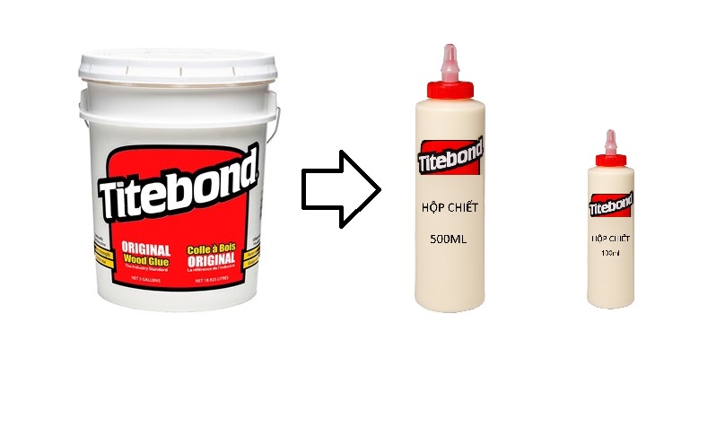 [HCM][KEO SỮA DÁN GỖ] Titebond Original wood glue đỏ CHIẾT LẺ 500ML (từ xô 20L)