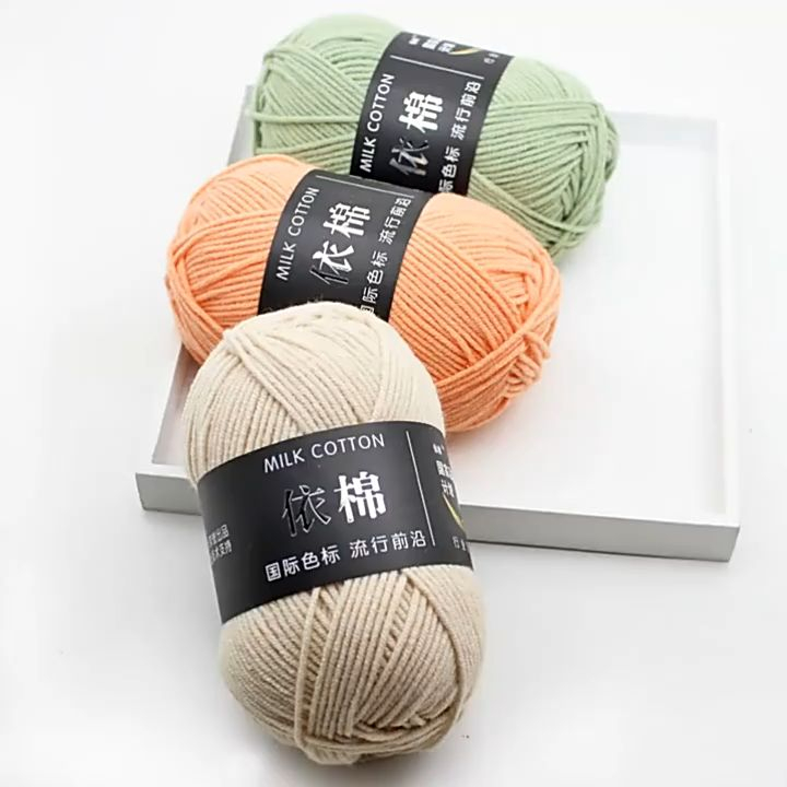 Len Milk Cotton 50g 86 màu - Móc hoa, móc thú...