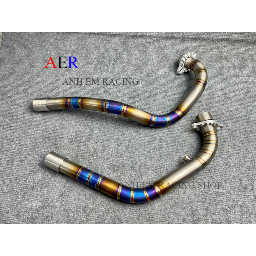 Cổ pô titan gắn pô zin các dòng xe số chuẩn titan xịn exciter winner sonic satria