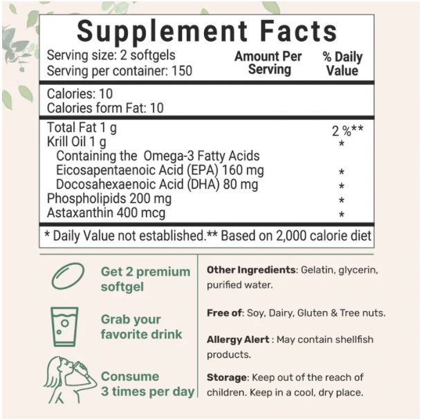 Micro ingredients krill oil dầu nhuyễn thể cung cấp omega 3 dễ hấp thu