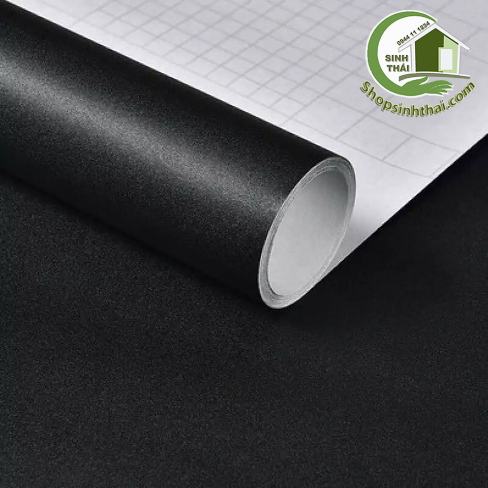 Giấy dán tường màu đen nhám - - có sẵn keo