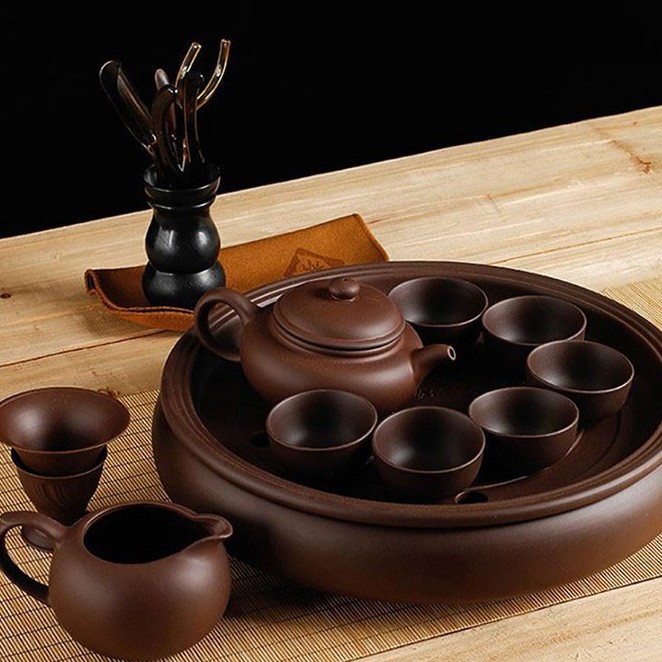 12-piece premium purple clay tea set , cup tea set