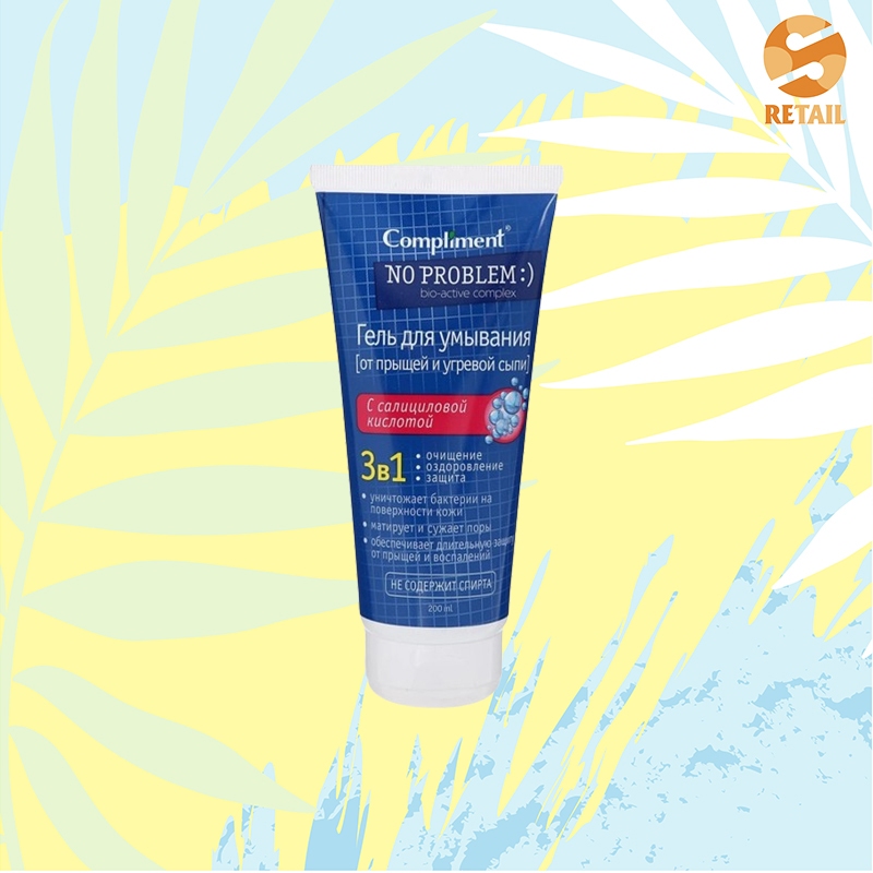 Sữa rửa mặt Compliment No Problem giảm viêm, mụn 200ml