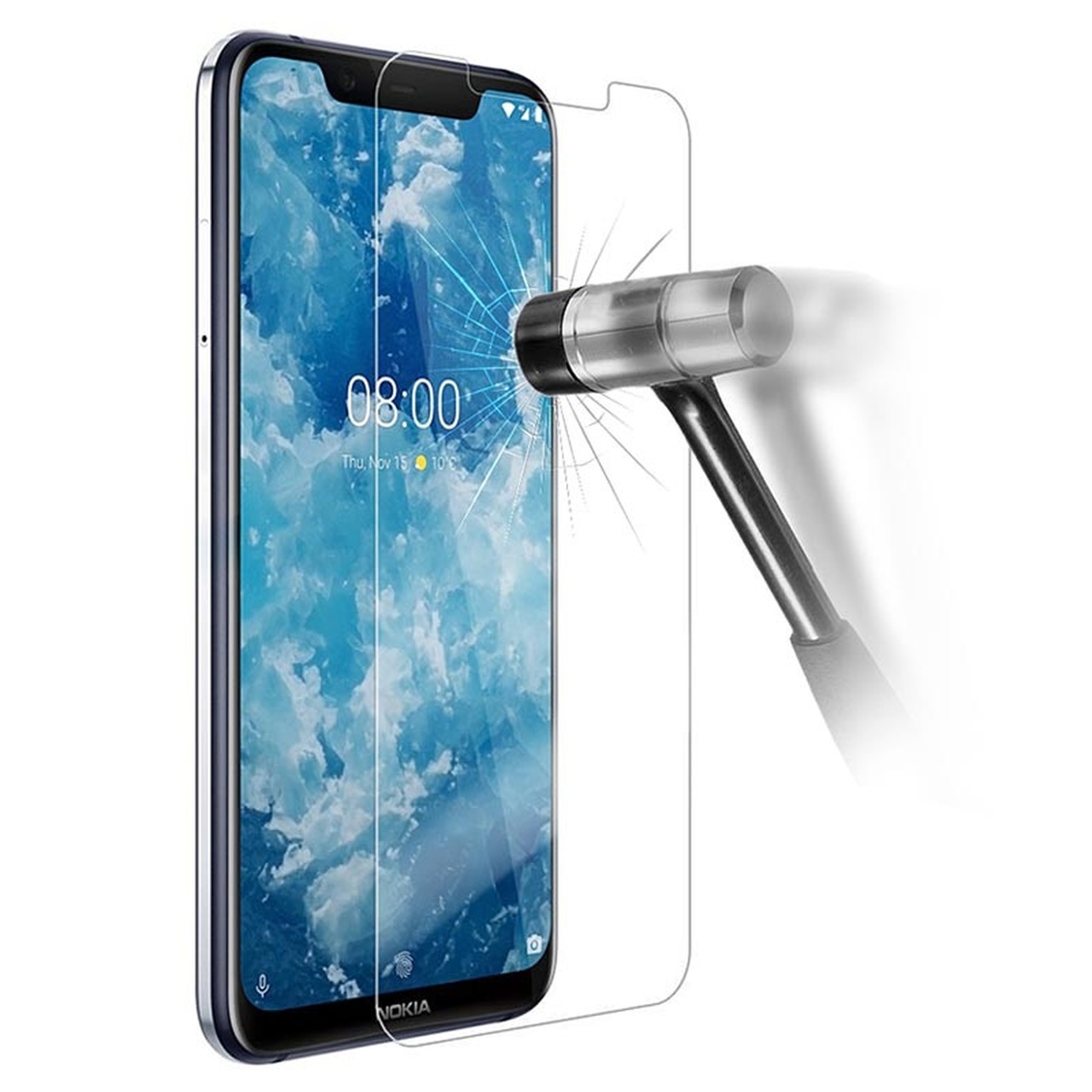 Kính cường lực trong suốt Nokia 5.1 Plus / Nokia X5 (Kèm miếng lau)
